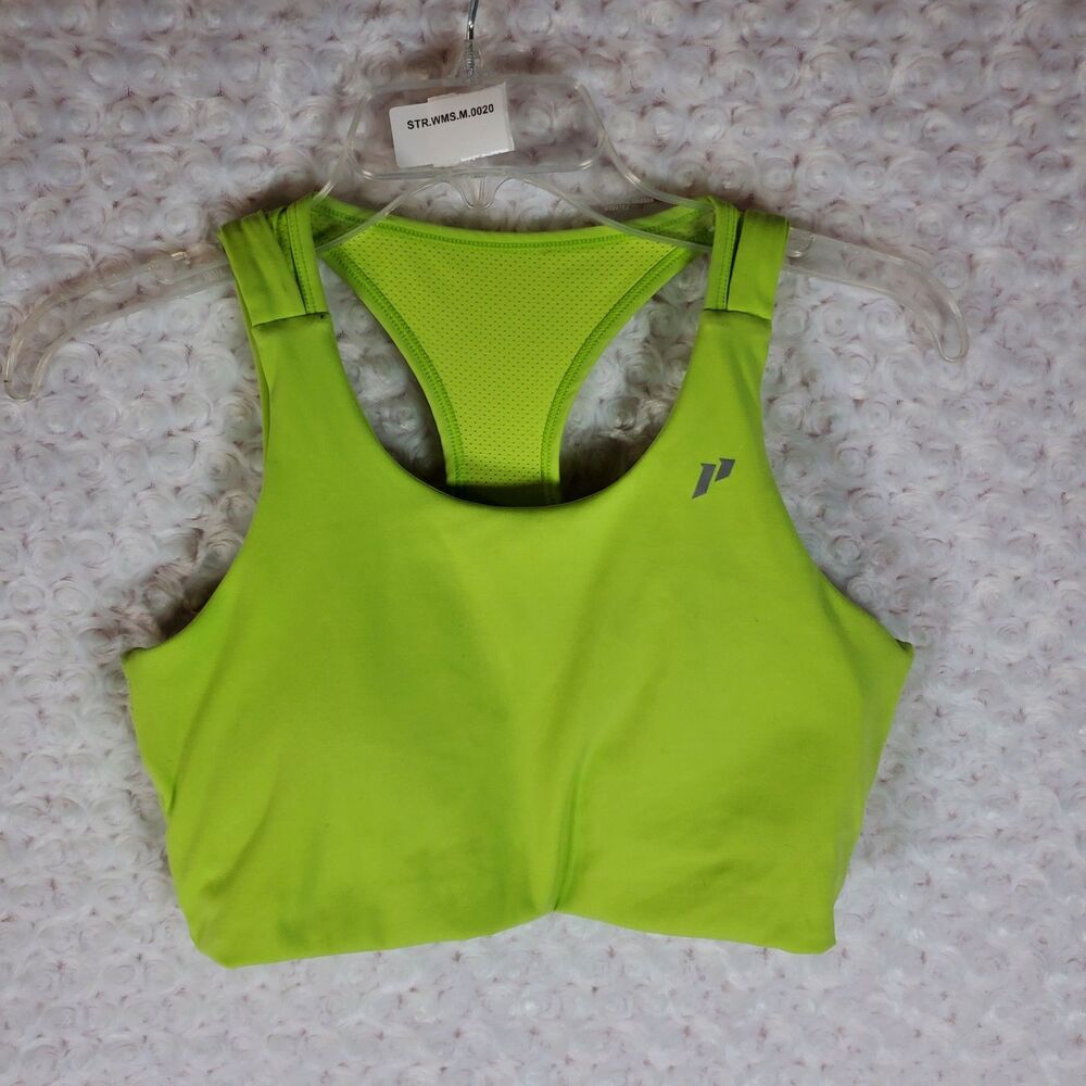 Women's Neon Green Racerback Sports Bra Size M